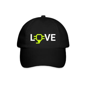love 3d printing - Baseballkappe - Schwarz/Schwarz - Vorne