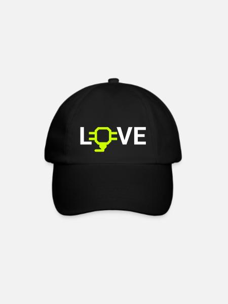 love 3d printing - Baseballkappe - Schwarz/Schwarz