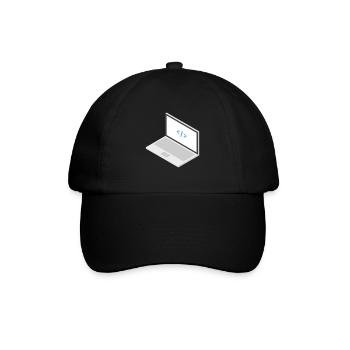 Laptop - Baseballkappe - Schwarz/Schwarz - Vorne