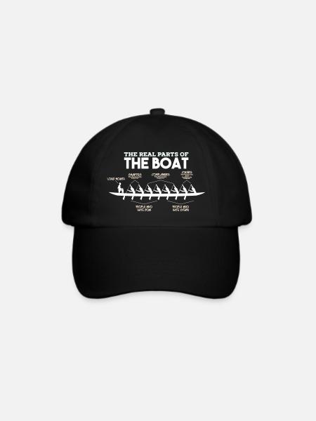 Parts of a Boat - Rudern Rowing Ruderer Kanu Boot - Baseballkappe - Schwarz/Schwarz