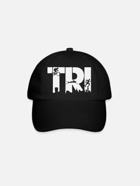 Triathlon - Baseballkappe - Schwarz/Schwarz