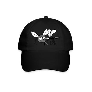 2 freunde team paar kleine schnake moskito blut tr - Baseballkappe - Schwarz/Schwarz - Vorne