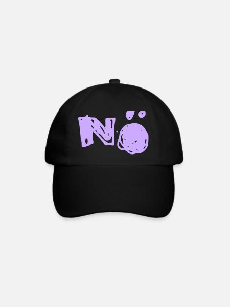 Nö Nee Nein - Baseballkappe - Schwarz/Schwarz