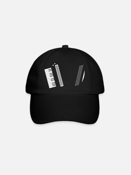 Akkordeon - Silhouette, Umriss - Baseballkappe - Schwarz/Schwarz