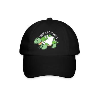 no planet b - Baseballkappe - Schwarz/Schwarz - Vorne