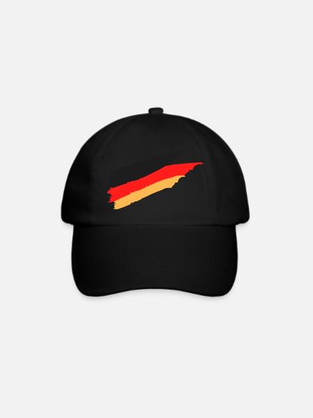 Deutschland - Baseballkappe - Schwarz/Schwarz