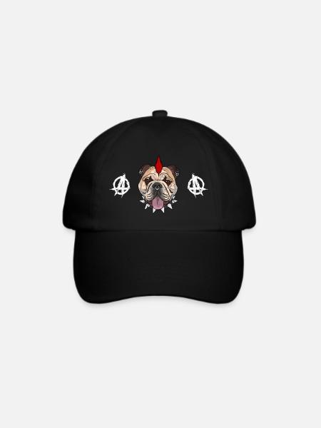 Englische Bulldogge - Baseballkappe - Schwarz/Schwarz