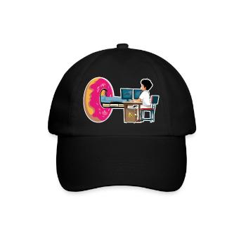 Geschenk Manip Radio Scanner Irm Donut Radiologie - Baseballkappe - Schwarz/Schwarz - Vorne
