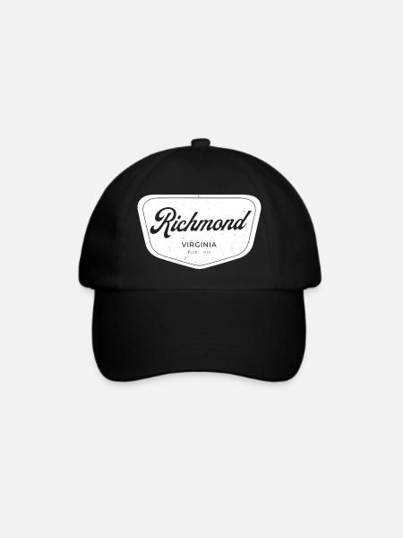 Richmond Virginia Script Emblem - Baseballkappe - Schwarz/Schwarz