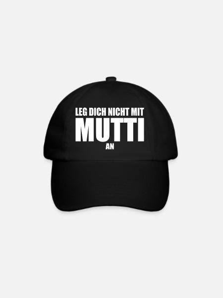 Leg dich nicht mit mutti an - Baseballkappe - Schwarz/Schwarz