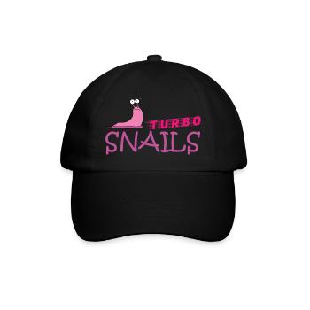 Muddy run shirt mud obstacle race ocr Team Snail - Baseballkappe - Schwarz/Schwarz - Vorne
