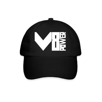 V8 power - Baseballkappe - Schwarz/Schwarz - Vorne