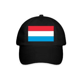 Luxemburgische Nationalflagge - Baseballkappe - Schwarz/Schwarz - Vorne