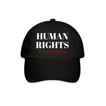 Human rights for every one - Baseballkappe - Schwarz/Schwarz - Vorne
