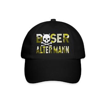 Böser Alter Mann - Baseballkappe - Schwarz/Schwarz - Vorne