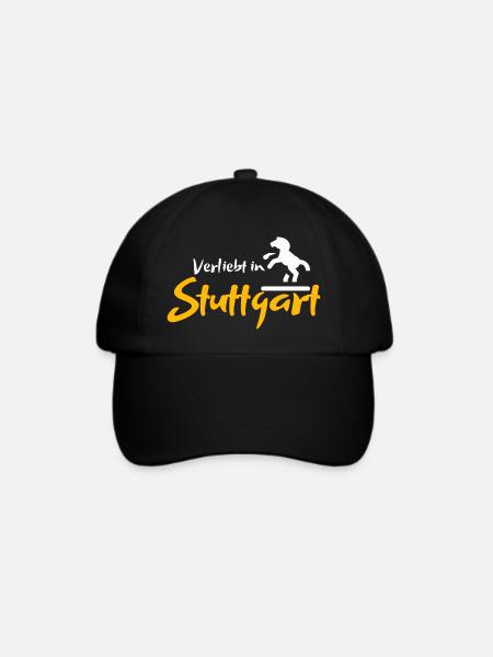 Verliebt in Stuttgart | Stuttgart Mitbringsel - Baseballkappe - Schwarz/Schwarz