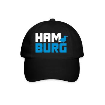 Hamburg Möwe Moin Vektor Nordsee Fan Meer Anker - Baseballkappe - Schwarz/Schwarz - Vorne