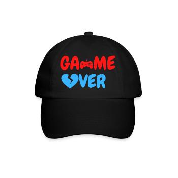 Game Over - Baseballkappe - Schwarz/Schwarz - Vorne