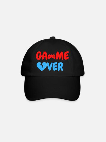 Game Over - Baseballkappe - Schwarz/Schwarz