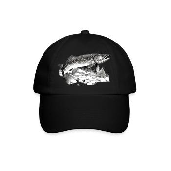 Hecht - Baseballkappe - Schwarz/Schwarz - Vorne