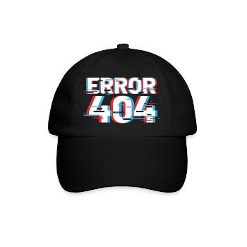 Fehler 404 Glitch - Baseballkappe - Schwarz/Schwarz - Vorne