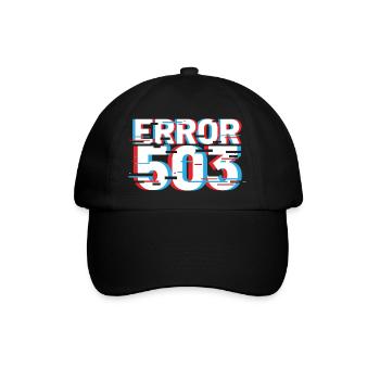 Fehler 503 Glitch - Baseballkappe - Schwarz/Schwarz - Vorne