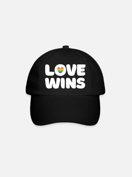 Pride Month LGBTQ - Liebe gewinnt - Baseballkappe - Schwarz/Schwarz