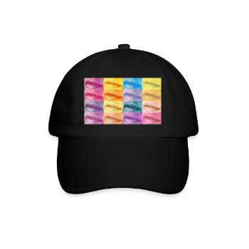 Lips 16er - Baseballkappe - Schwarz/Schwarz - Vorne