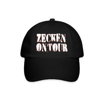 Zecken on Tour - Baseballkappe - Schwarz/Schwarz - Vorne