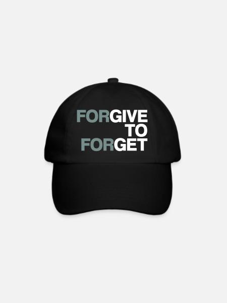 Forgive to forget - Baseballkappe - Schwarz/Schwarz