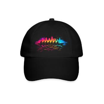 Rudermannschaft Splotch - Baseballkappe - Schwarz/Schwarz - Vorne