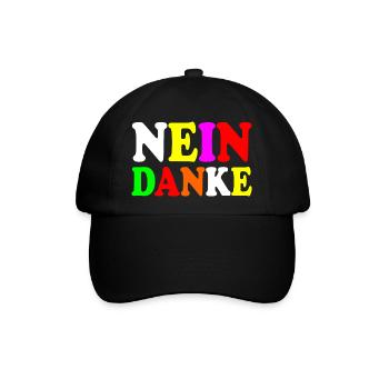 Nein danke - Baseballkappe - Schwarz/Schwarz - Vorne