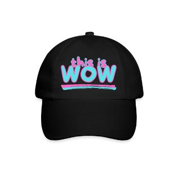 This is WOW - Baseballkappe - Schwarz/Schwarz - Vorne