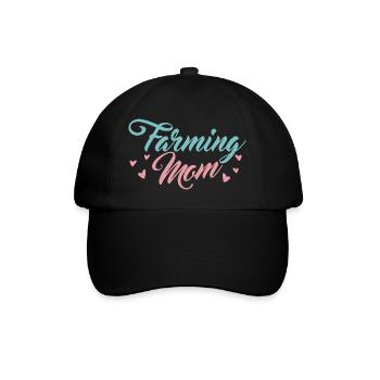 Bäuerin Mama - Baseballkappe - Schwarz/Schwarz - Vorne