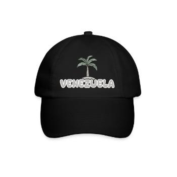 Geschenk für Venezuela - Baseballkappe - Schwarz/Schwarz - Vorne