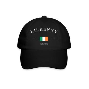 Kilkenny Irland – Urlaub Souvenir & Geschenk - Baseballkappe - Schwarz/Schwarz - Vorne