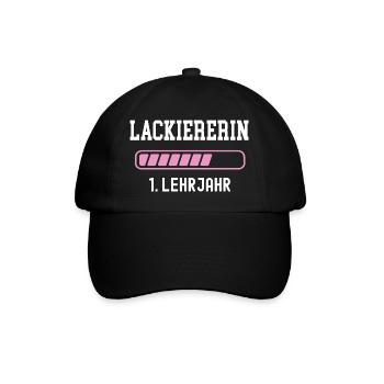 Lackiererin Ausbildung 1 Lehrjahr Lehre Lackierer - Baseballkappe - Schwarz/Schwarz - Vorne