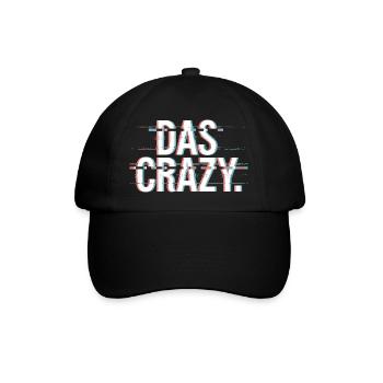 Das Crazy Jugendsprache Insider Meme Cool Verrückt - Baseballkappe - Schwarz/Schwarz - Vorne