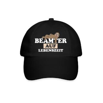 Beamter auf Lebenszeit - Baseballkappe - Schwarz/Schwarz - Vorne