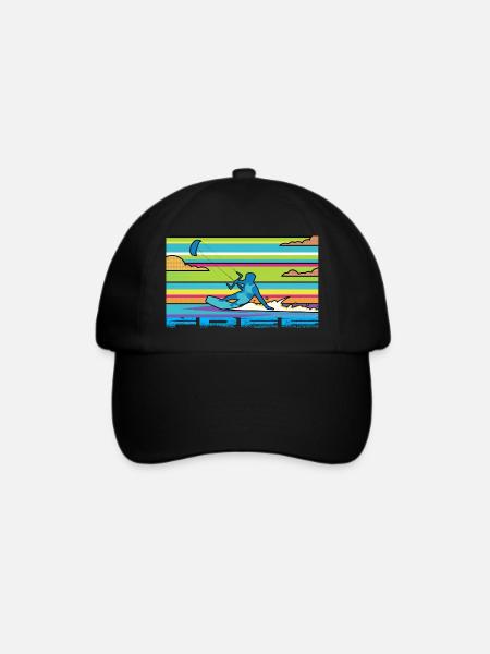 Kitesurf - Baseballkappe - Schwarz/Schwarz