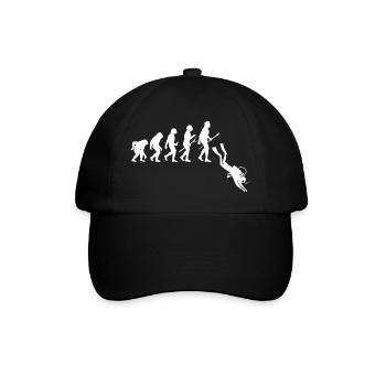 Taucher Evolution - Tauchen - Baseballkappe - Schwarz/Schwarz - Vorne