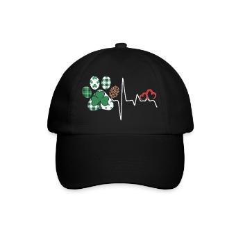 KleeHerz Mustermix - Baseballkappe - Schwarz/Schwarz - Vorne