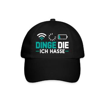 Nerd Computer DINGE DIE ICH HASSE LUSTIG - Baseballkappe - Schwarz/Schwarz - Vorne
