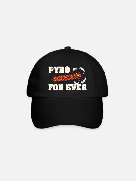 Pyro For Ever Böllerkette - Baseballkappe - Schwarz/Schwarz