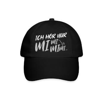 Ich hör nur mi mi mi - Baseballkappe - Schwarz/Schwarz - Vorne