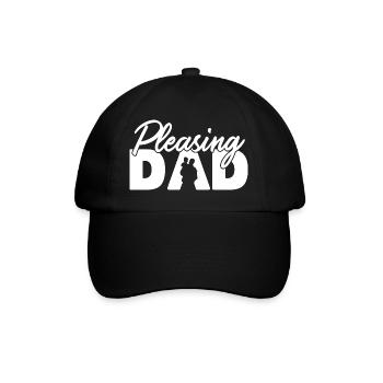 Angenehme ästhetische Typografie Minimalistischer Slogan - Baseballkappe - Schwarz/Schwarz - Vorne