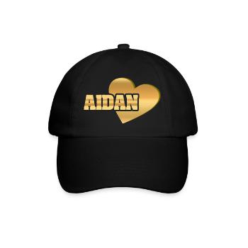Aidan als Love - Baseballkappe - Schwarz/Schwarz - Vorne