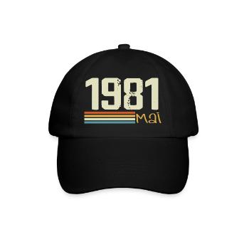 Mai 1981 - Baseballkappe - Schwarz/Schwarz - Vorne