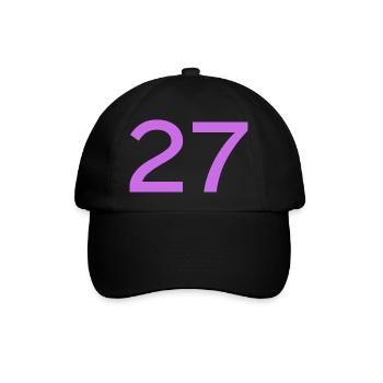27 - Baseballkappe - Schwarz/Schwarz - Vorne