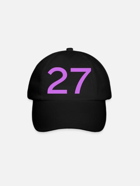 27 - Baseballkappe - Schwarz/Schwarz